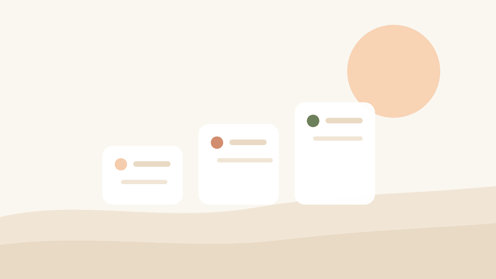 An illustration of a single day laid out as a short, calm list